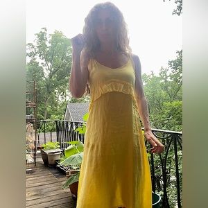 Linen made in Italy midi dress, size S, 100% linen